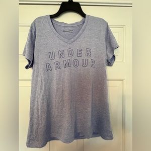 Under Armour Women’s XL V-Neck Heat Gear Loose Fit Short Sleeve Shirt